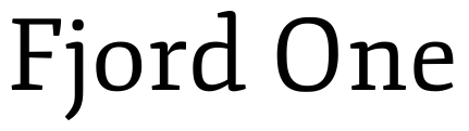 Fjord One Font