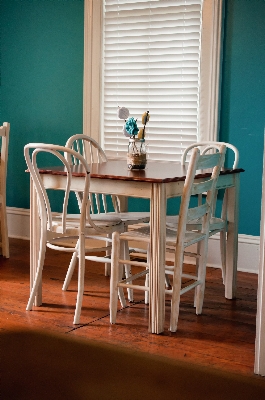 Table wood chair floor Photo