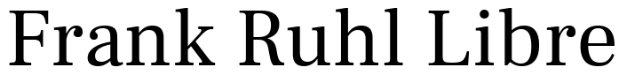 Frank Ruhl Libre Font