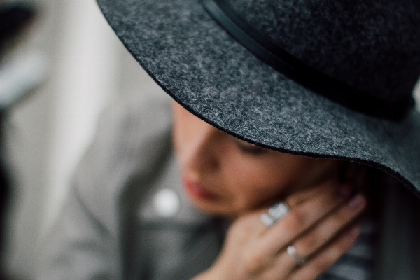 Hand girl ring portrait Photo