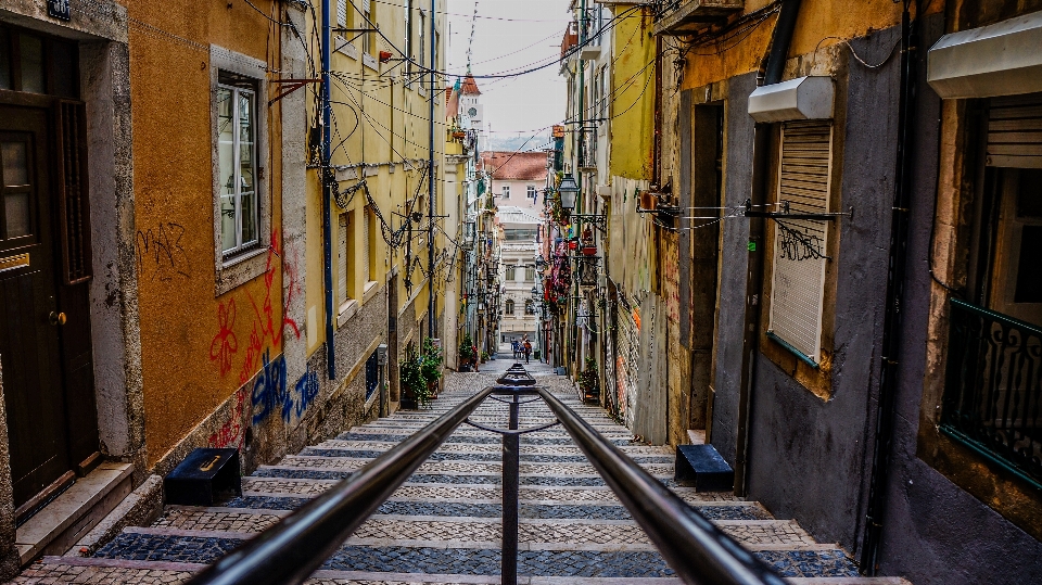 Piste route rue escalier