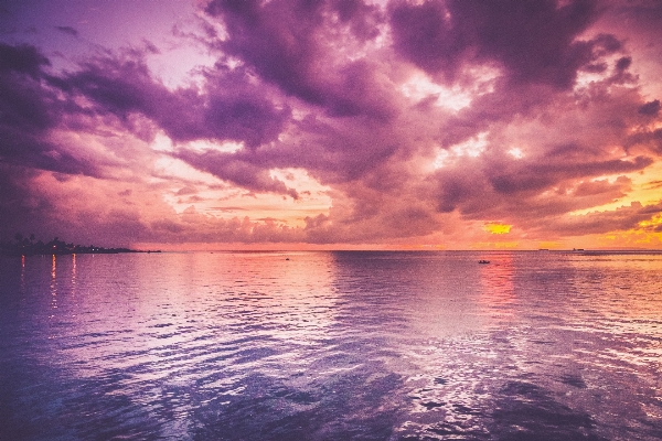 Sea ocean horizon cloud Photo