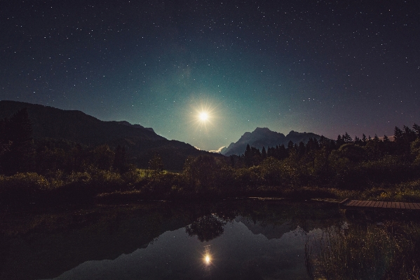 Mountain sky night star Photo