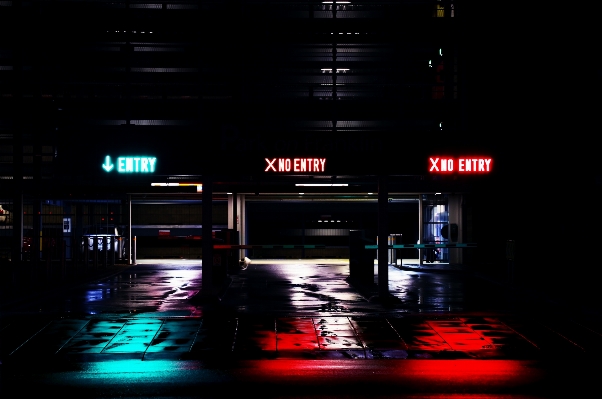 Light night parking city Photo