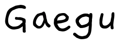 Gaegu Font