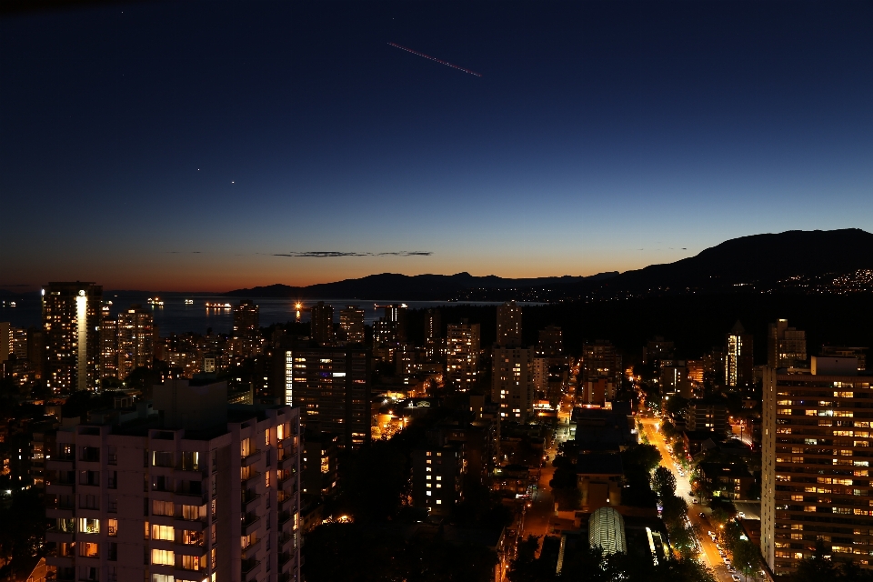 Orizzonte cielo tramonto notte