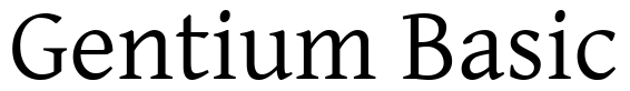 Gentium Basic Font