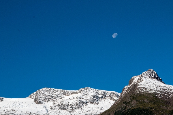 Rock mountain snow sky Photo