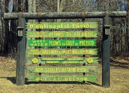 Winter wood farm sign Photo