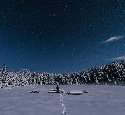 Foto Montagna nevicare inverno cielo