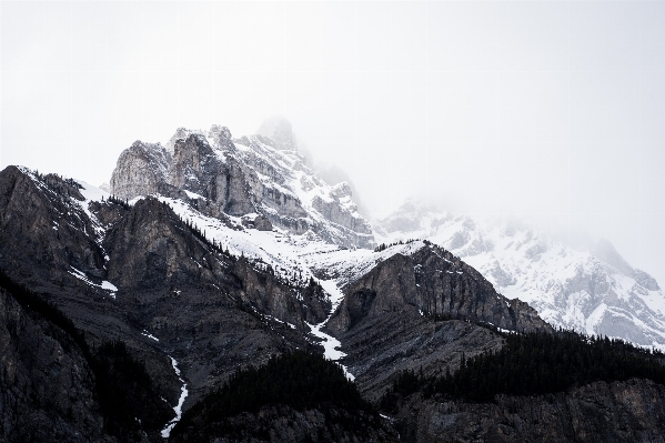 Berg schnee winter wolke Foto