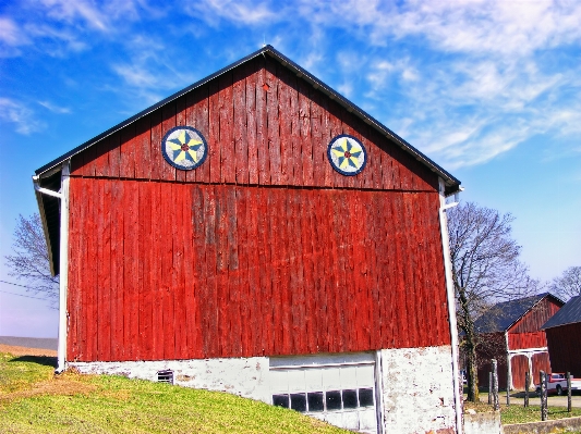 Building barn rural spring Photo