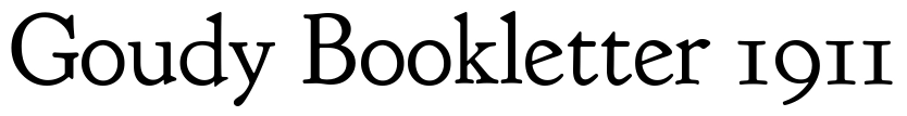 Goudy Bookletter 1911 Font