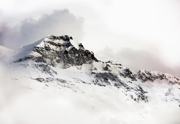 Rock 山 雪 冬 写真