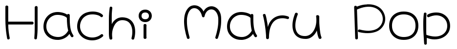 Hachi maru pop Font