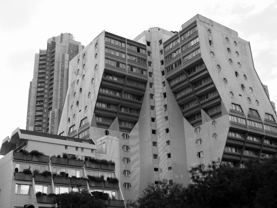 Outdoor black and white architecture