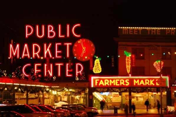 Night signage christmas neon Photo