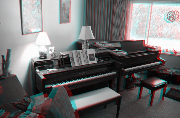 Music technology red piano Photo