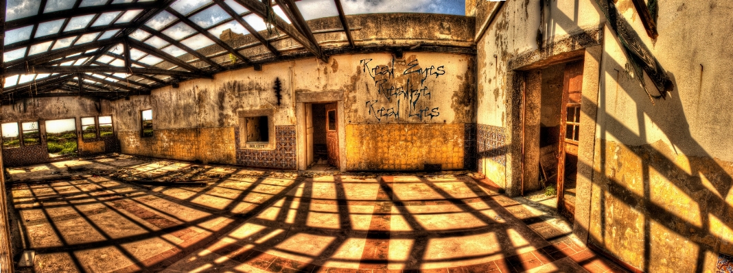 Alley facade hdr cool image Photo