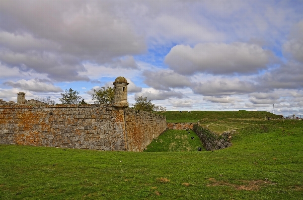 Landscape grass rock cloud Photo