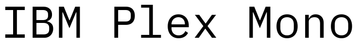 IBM Plex Mono Font