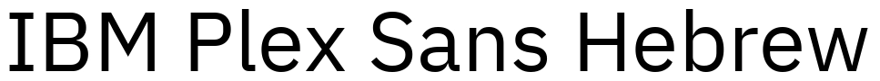 IBM Plex Sans Hebrew Font