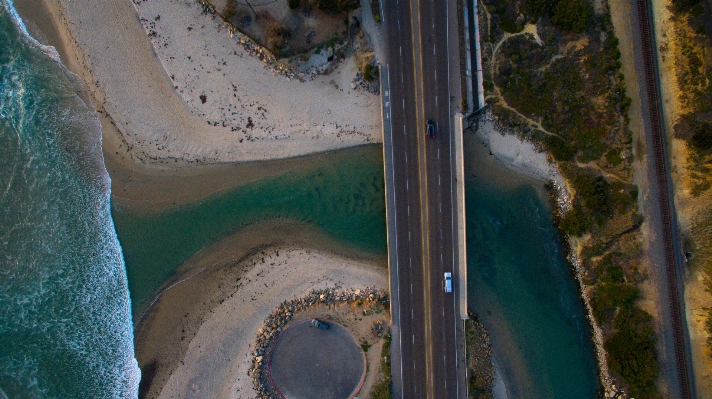 Beach water road bridge Photo