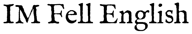 IM Fell English Font