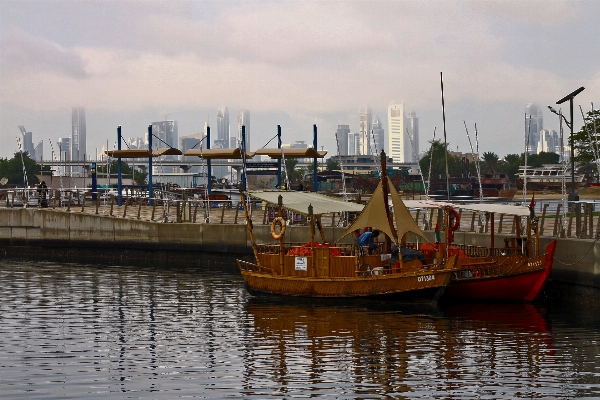 Sea water winter boat Photo