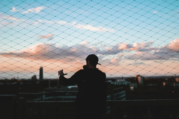 Man light sky sunset Photo