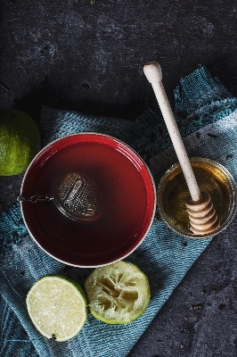 お茶 ハニー 食べ物 生産 写真