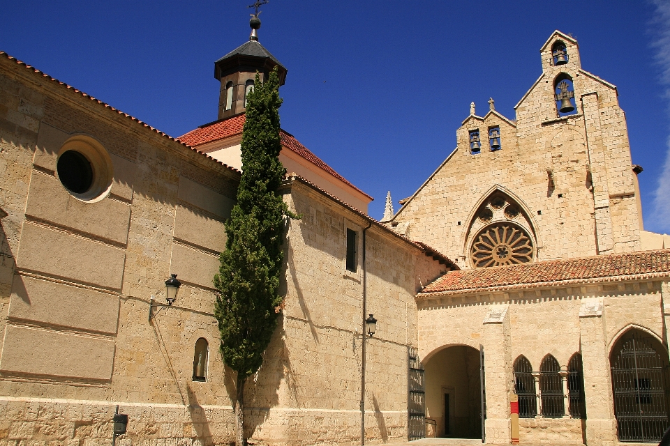 Town building facade church