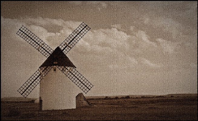 Wood windmill art mill Photo