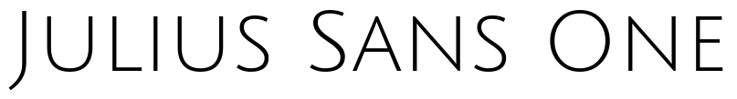 Julius Sans One Font