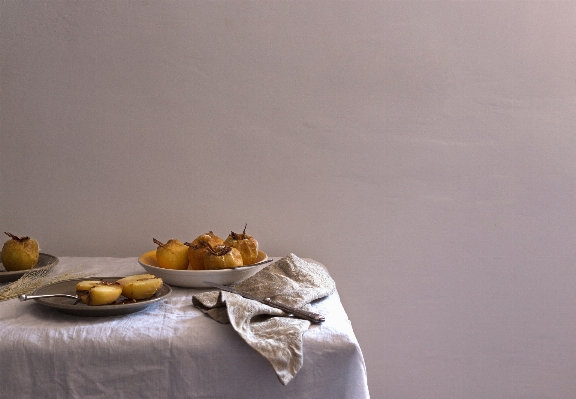 Apple table fruit wall Photo