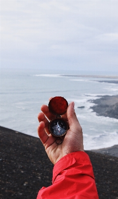 Hand beach sea ocean Photo