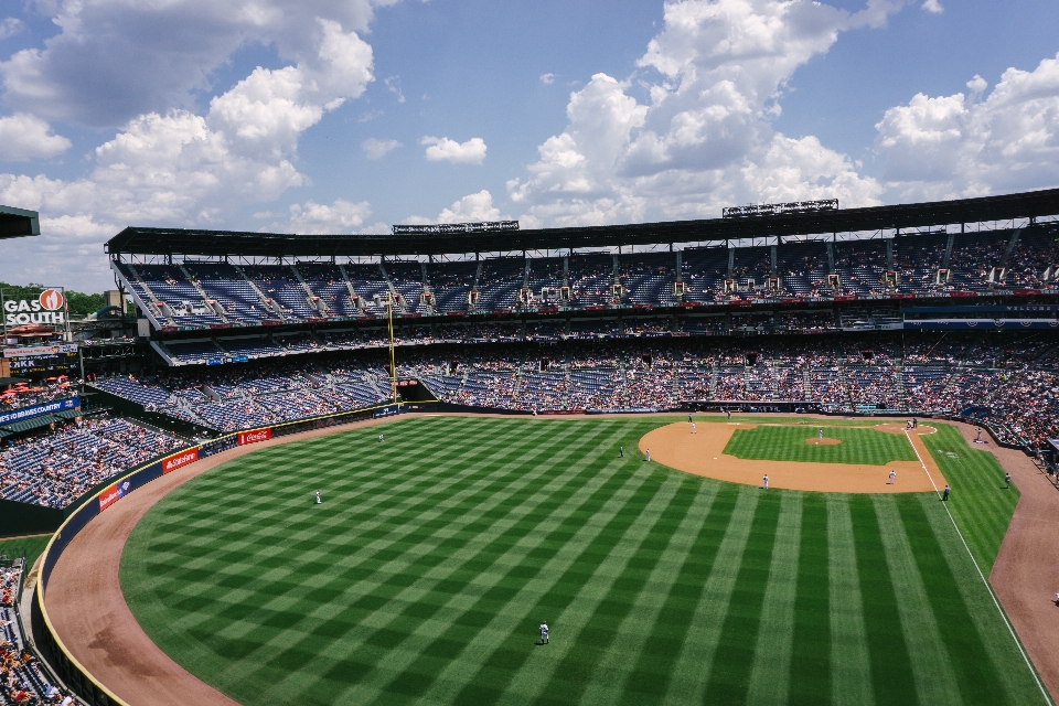 Struktur baseball stadion lapangan baseball
