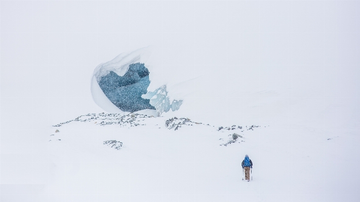 Snow cold winter hiking Photo