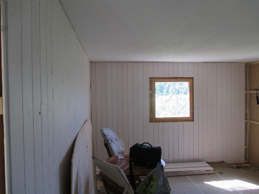 Wood house floor window Photo