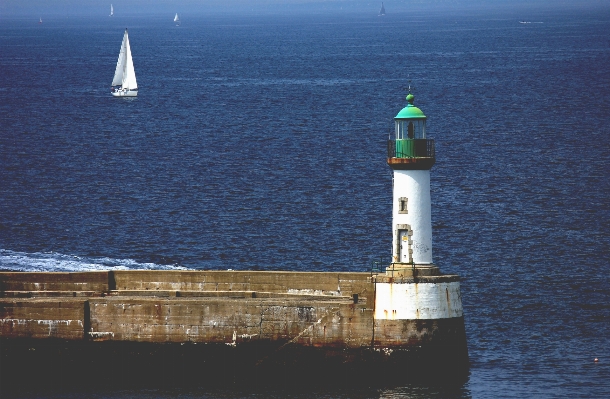 Sea ocean lighthouse ship Photo