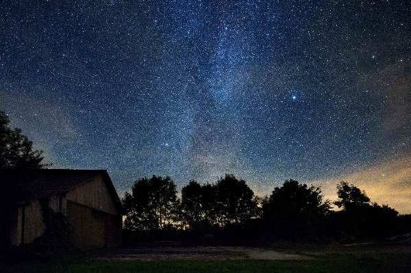 Foto Paesaggio cielo notte stella