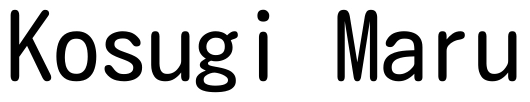 Kosugi Maru Font