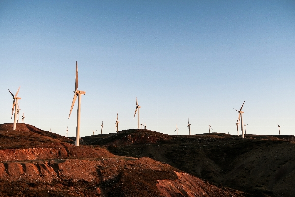 Sea hill windmill wind Photo