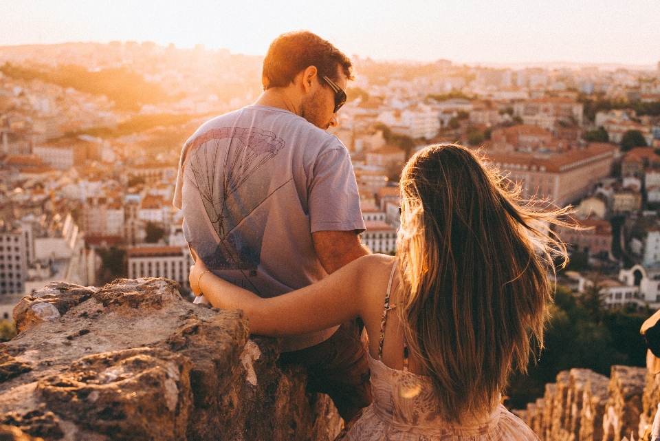 Persone luce del sole alba fotografia