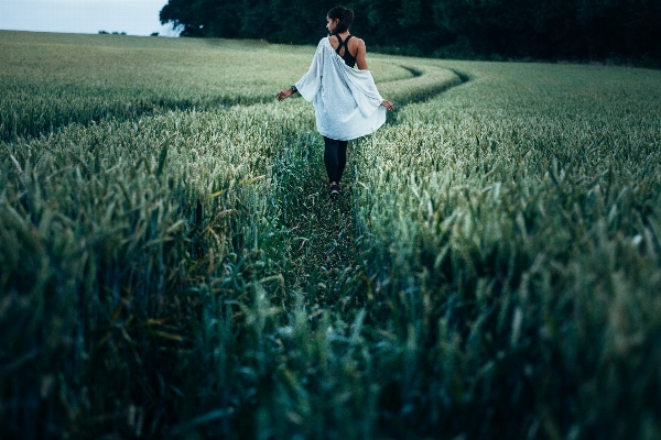 草 植物 女性 分野 写真