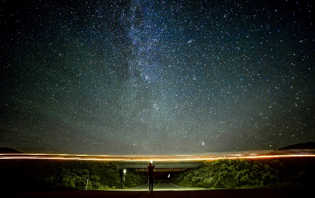 Light sky road night Photo