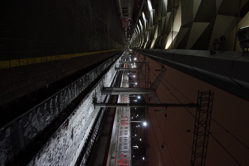 Neige lumière piste nuit