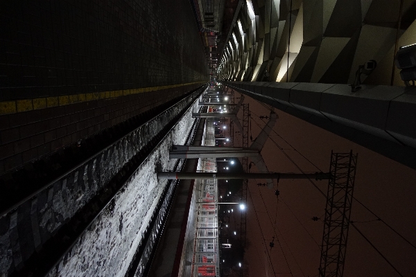 雪 ライト 追跡 夜 写真