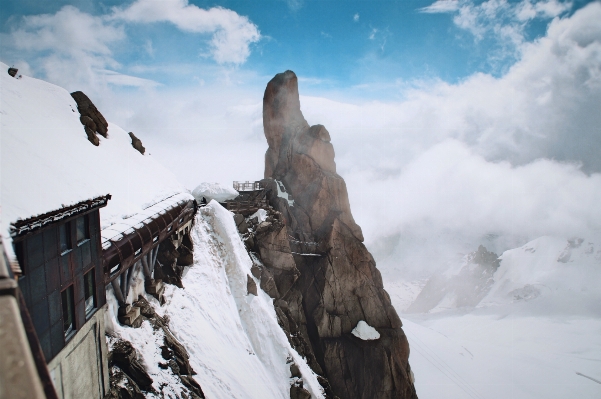 Rock 山 雪 寒い 写真