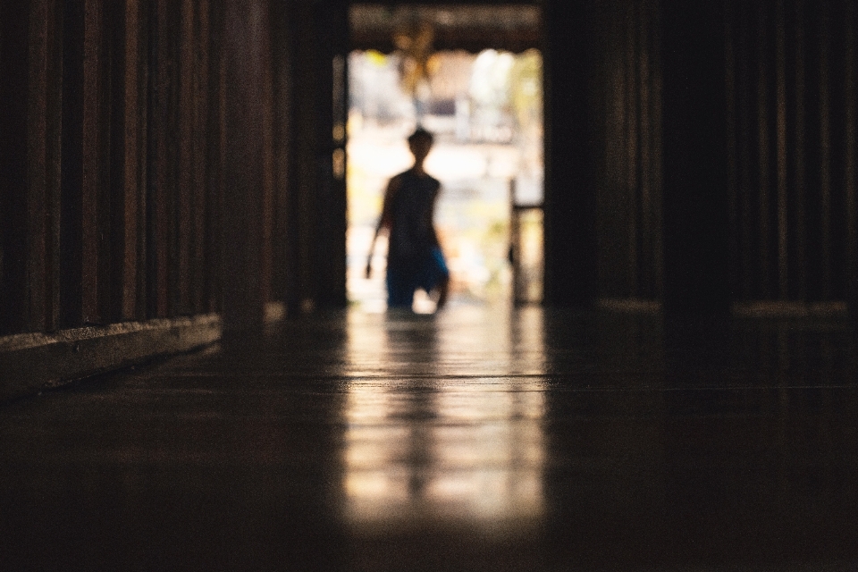 Sylwetka osoba światło fotografia